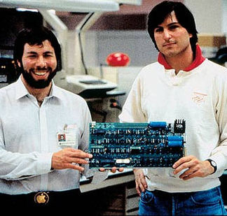 Steve Jobs and Steve Wozniak