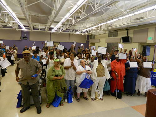 The First PHA Graduation Ceremony for the Freedom Rings Computer Training Program, held Aug. 11, 2011. Each graduate to complete the program walked home with a free Dell netbook computer.