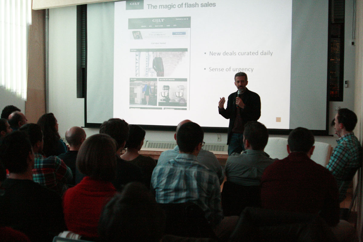 Erik Lumer presents at Brooklyn Tech Meetup