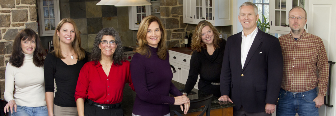 DinnerTime team from left: Jean Halle, senior advisor; Renée Lemley, marketing; Sharon Lacy, cofounder and vice president; Laura Moore, cofounder and CEO; Dr. Angela Jansen, vice president of science and informatics; Charlie Moore, cofounder; Doug Lay, vice president of IT.