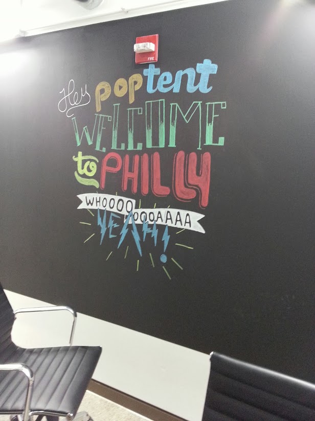 poptent chalk board welcome