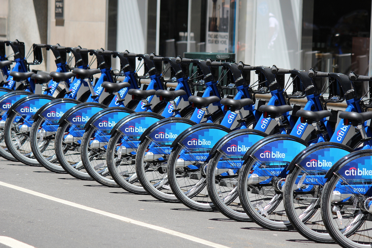 A Citi Bike station.