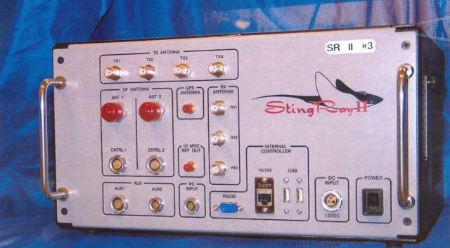 The "stingray" device acts like a cellphone tower. (Photo via Harris Corp.)