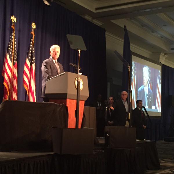 Vice President Joe Biden speaking in Philadelphia, Jan. 30, 2015.