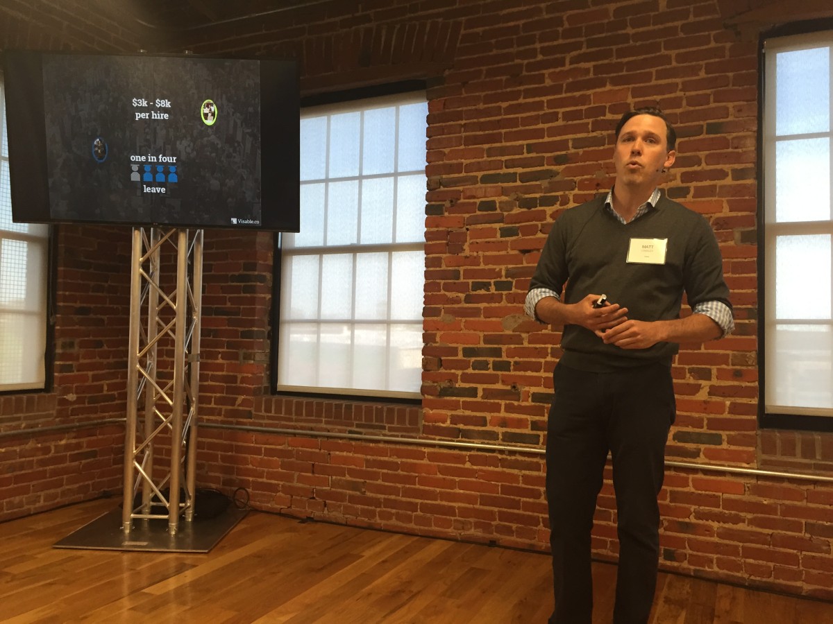 Matt Longley pitches Visable.