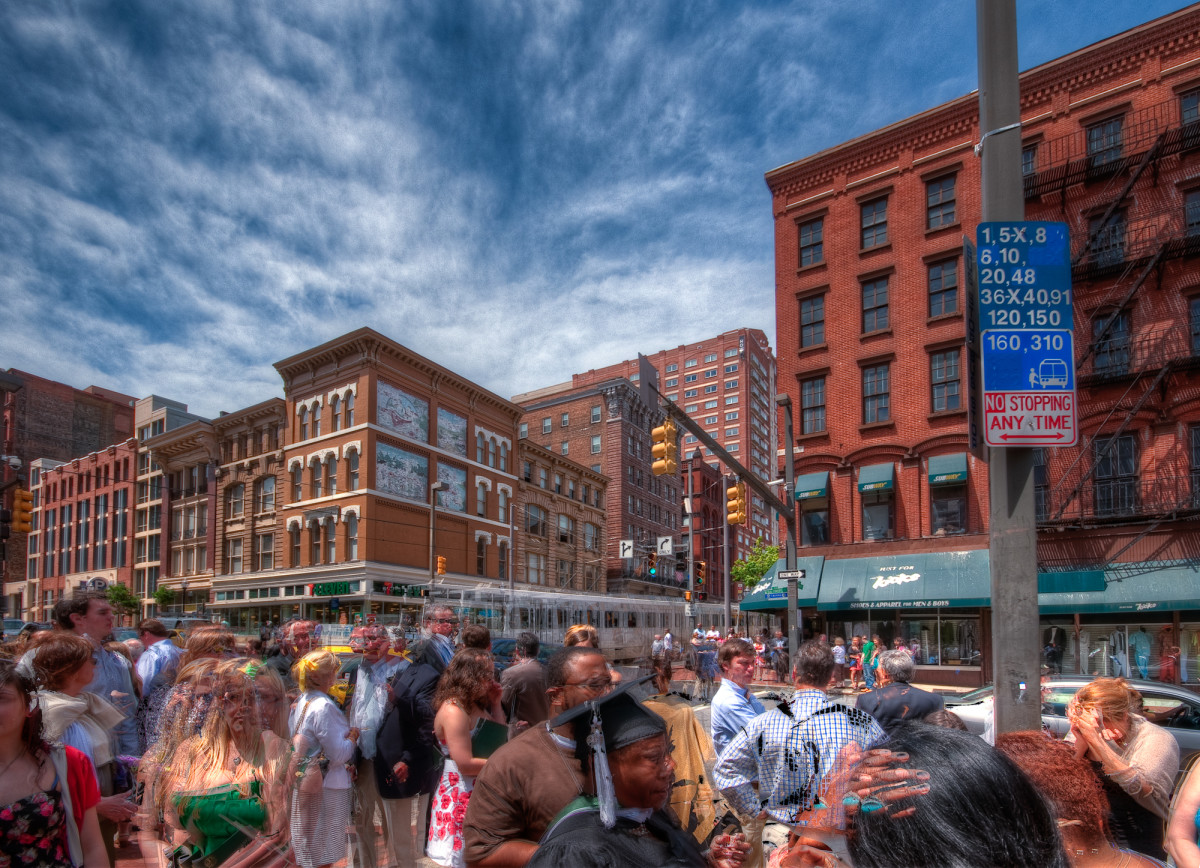 The crowd, in Baltimore.