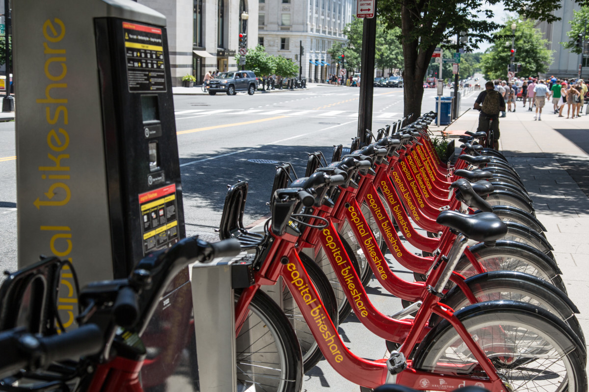A Capital Bikeshare station. (Photo by Flickr user Tony Webster, used under a Creative Commons license)