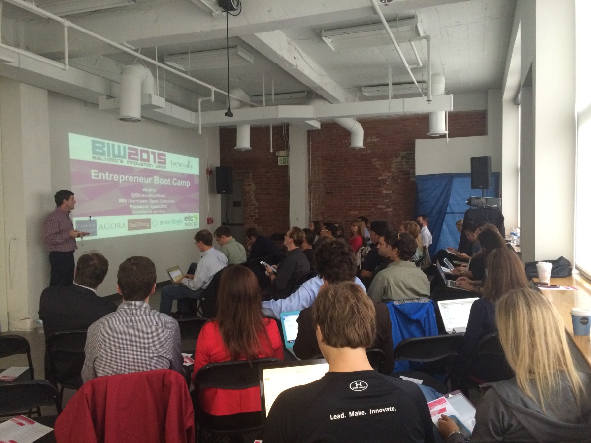 The Entrepreneur Boot Camp during Baltimore Innovation Week 2015.