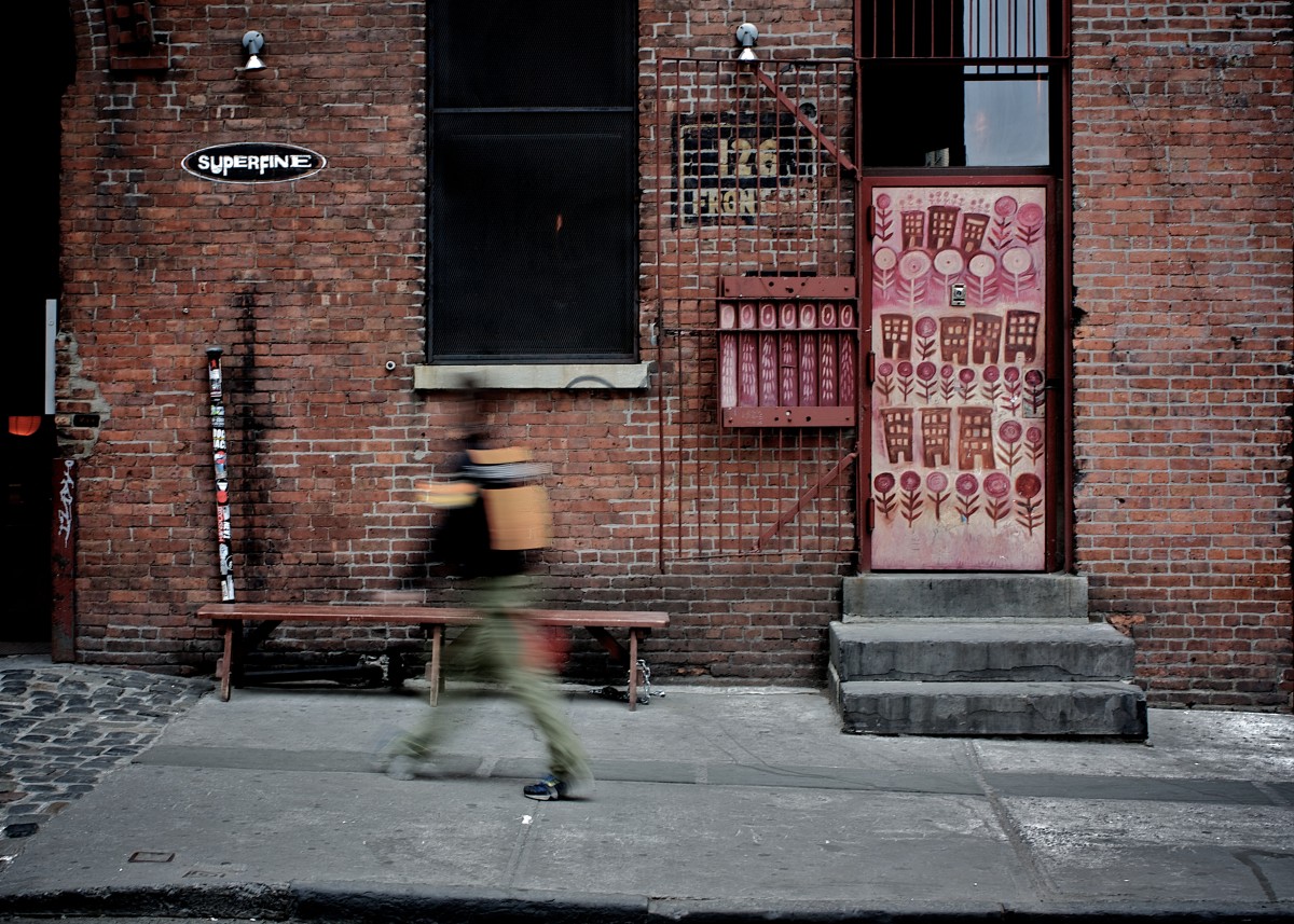 Walking in Dumbo.