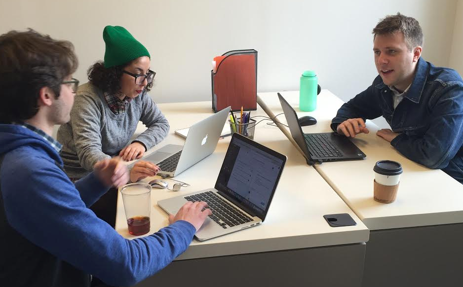 Workshopping story ideas at Technically Media HQ.