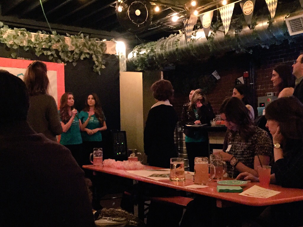 Donna and Rosy Khalife speak at the Surprise Ride debate watch party.