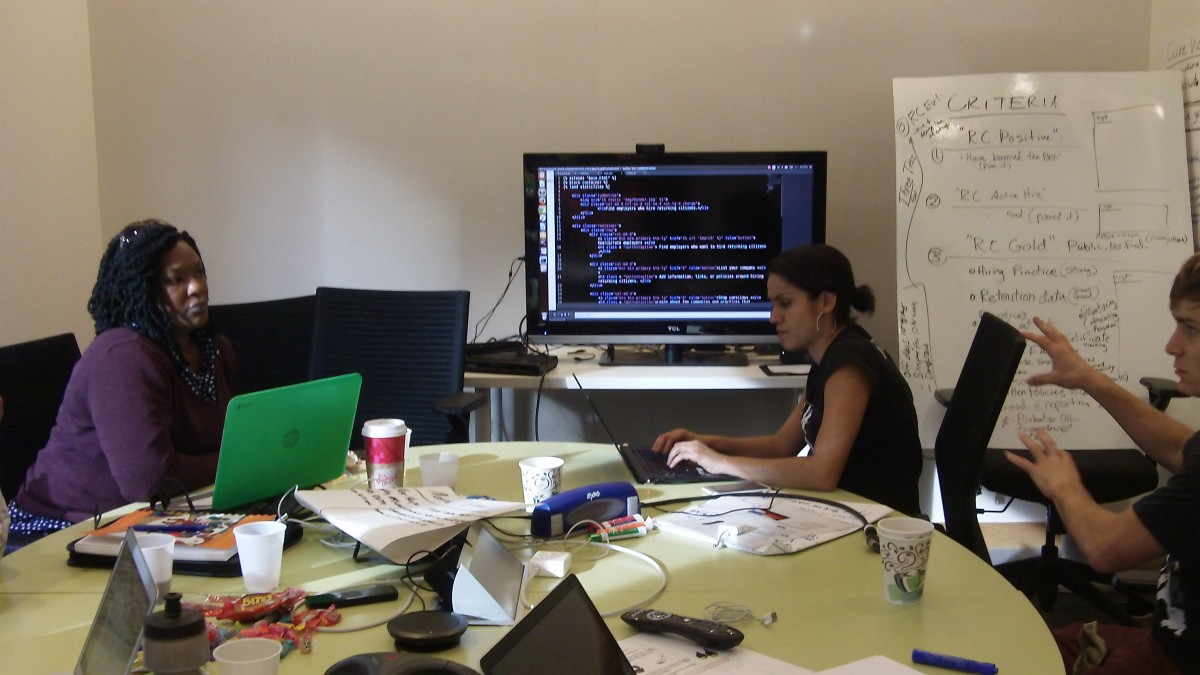 Civic hackers brainstorm at Mission: Launch's Rebuilding Re-entry Hackathon in D.C.
