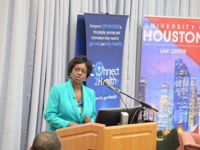Mignon Clyburn speaks at an event hosted by the University of Houston.