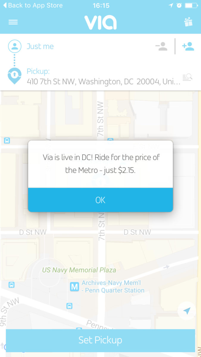 Via enters a crowded ridesharing market.
