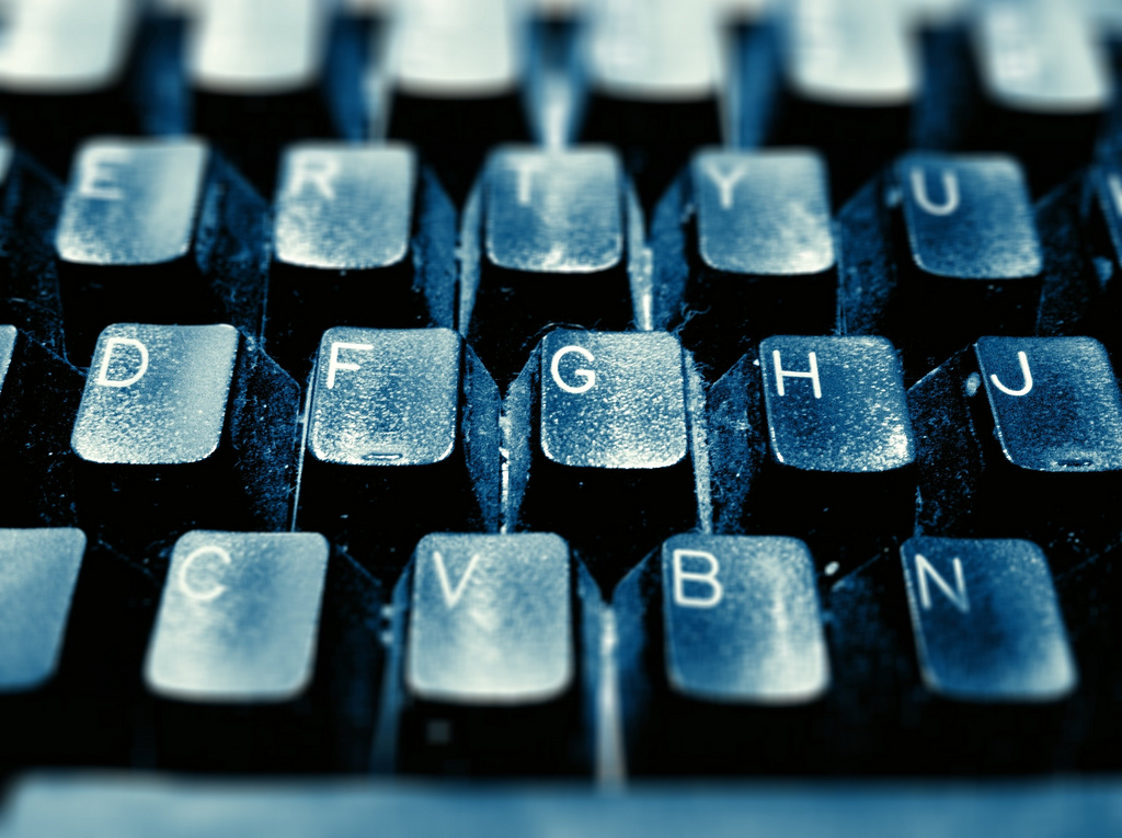 A computer keyboard.