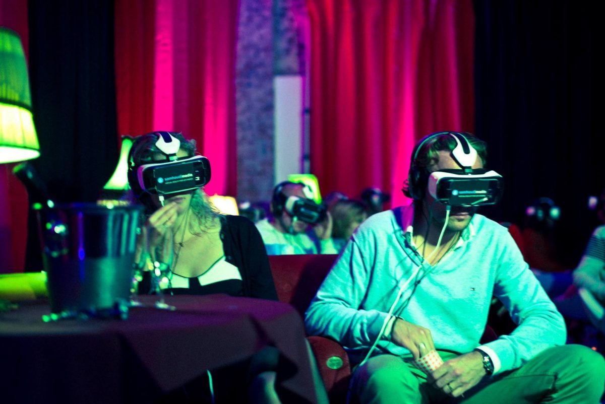 People in VR headsets