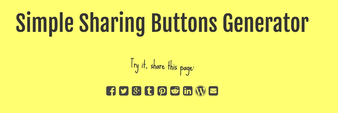 The Simple Sharing Button Generator by Stefan Bohacek.