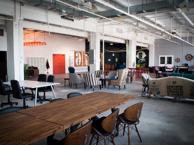 Inside 1776NY, housed in the Brooklyn Navy Yard.