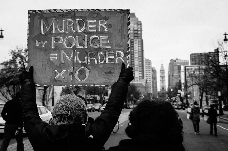At a Black Lives Matter march in Philadelphia.