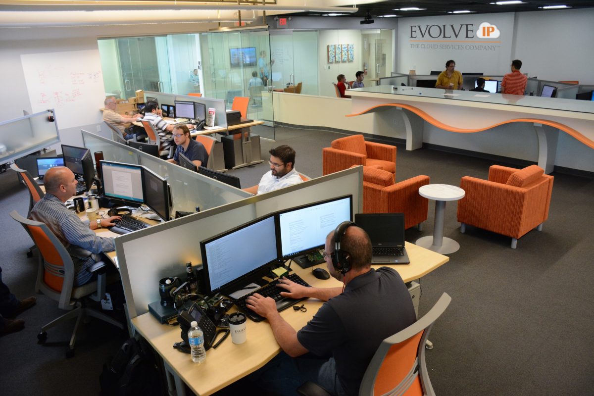 At Evolve IP's HQ.