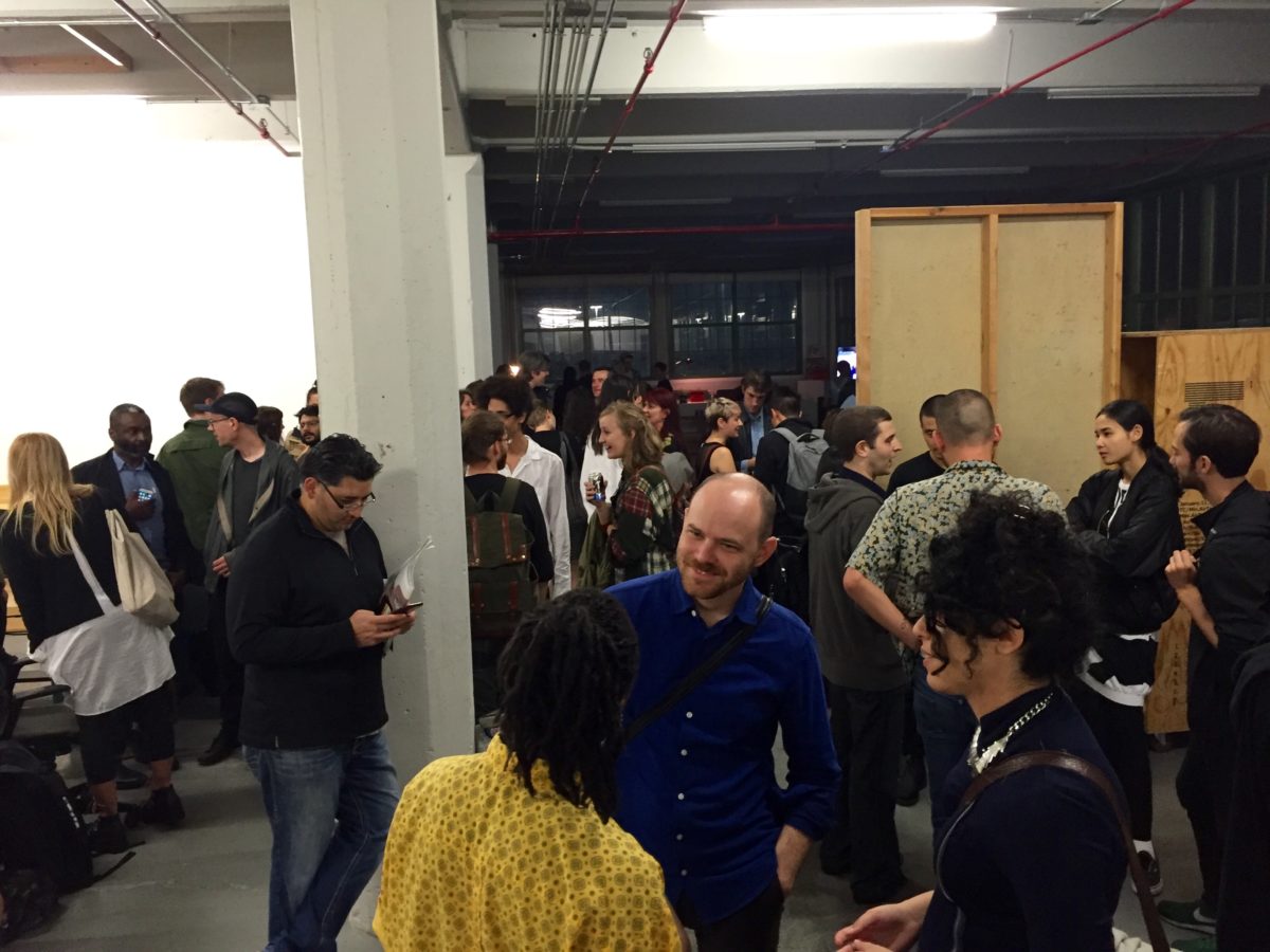 At the Eyebeam reception, Oct. 8, 2016.