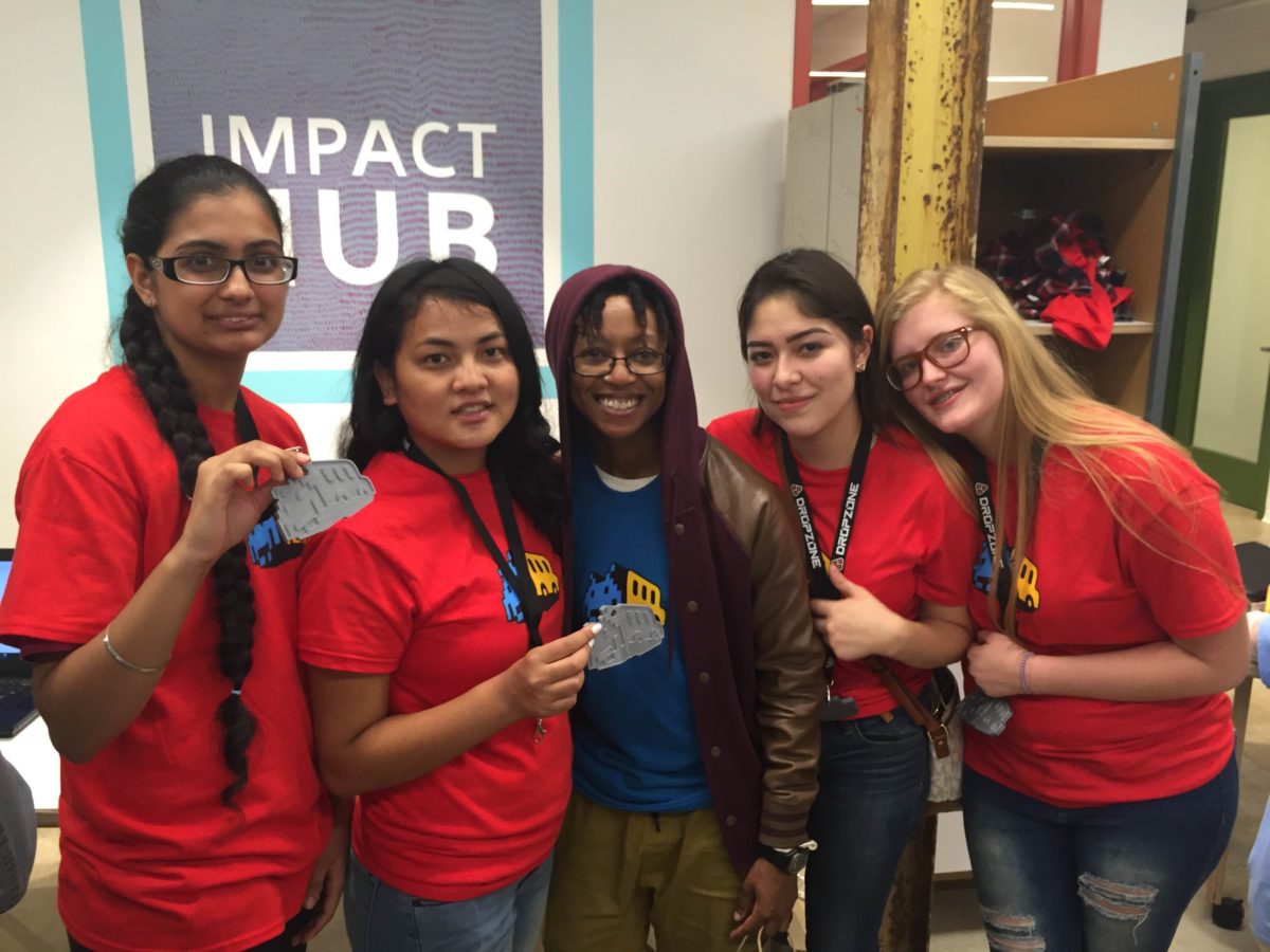Silver medalists: Gagandeep Samra, Karishma Ale Magar, Ciara Belle (volunteer), Karina Lopez Zamora and Elizabeth Polanka.
