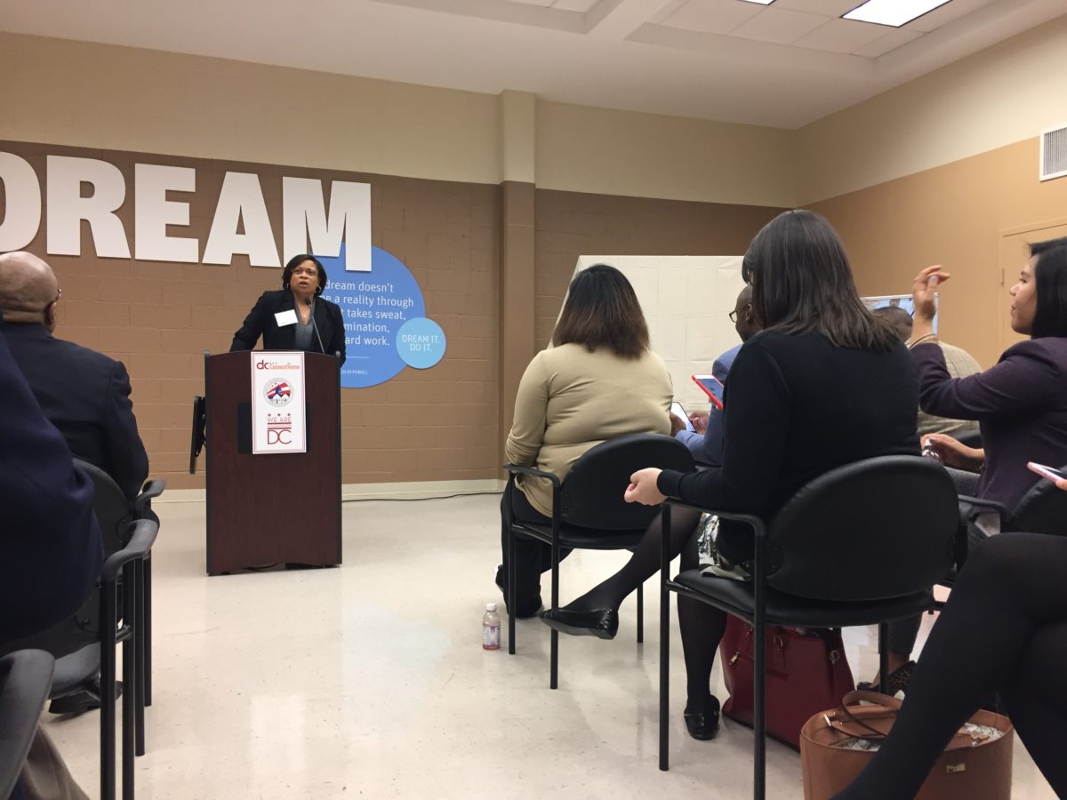 At the dcConnectHome anniversary event. (Photo by Tajha Chappellet-Lanier)