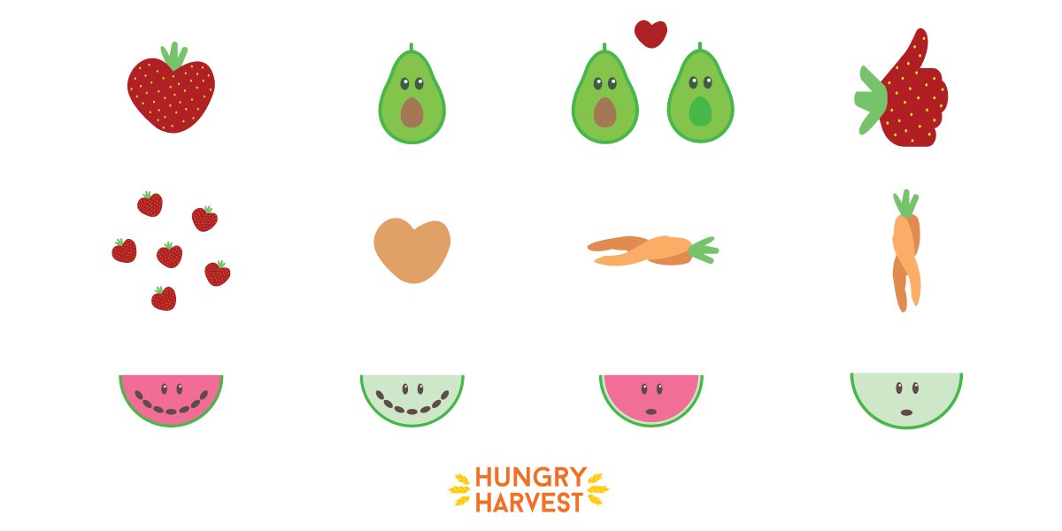 Ugly produce in emoji form.