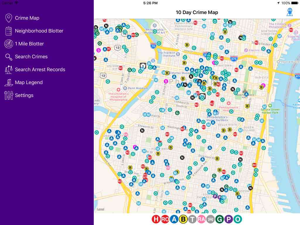 PhillyBlotter app