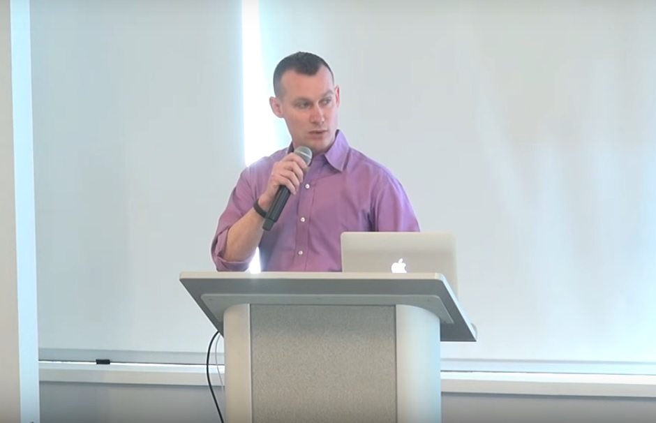 WebLinc CEO Darren Hill speaks at Founder Factory 2015.