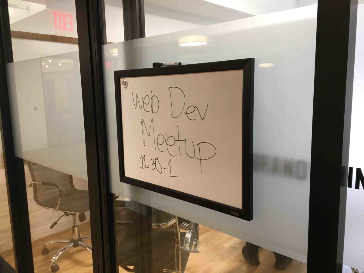 At the first Wilmington Web Devs Meetup during Delaware Innovation Week.