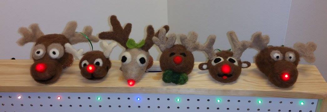Barrel of Makers' red-nosed rudolphs.