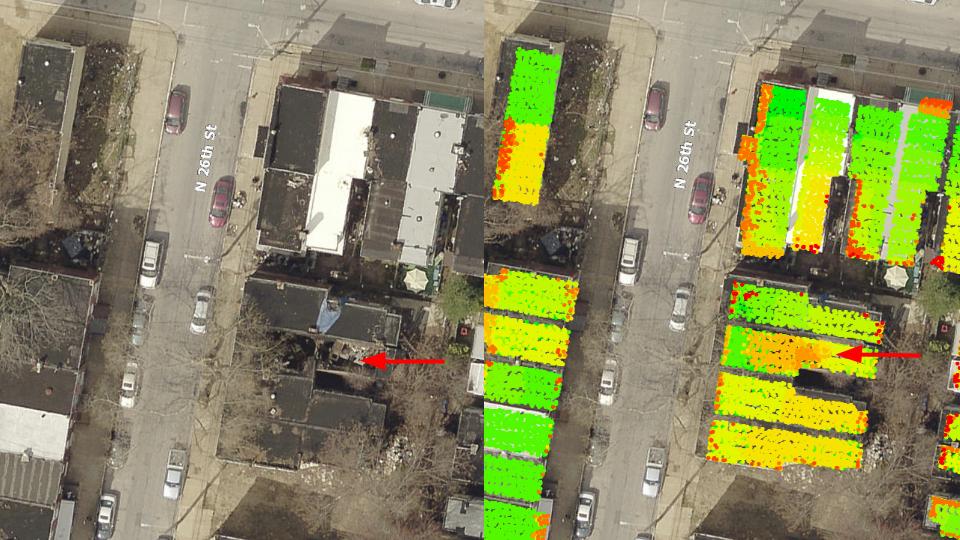 The red spots mean structural problems. No bueno.