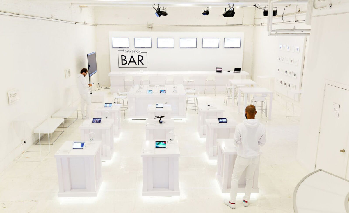 Inside The Glass Room, the site of Tega Brain and Surya Mattu's upcoming tour. (Courtesy photo)