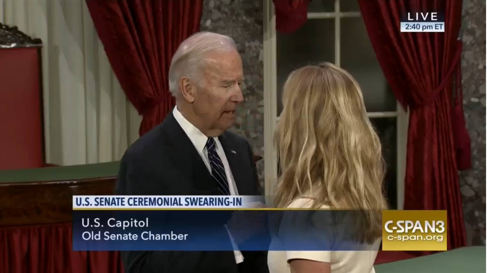 Biden at the swearing in.