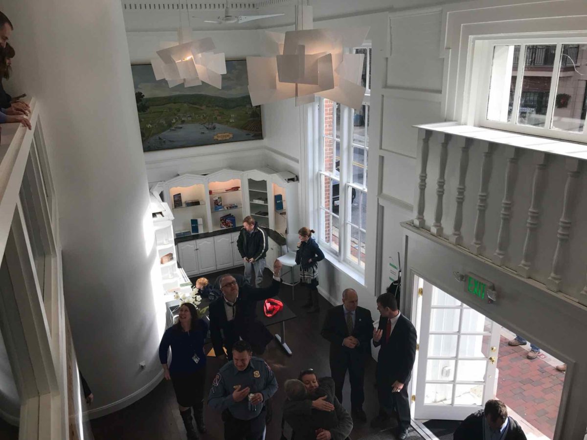 From the second floor of the new Millworks building.