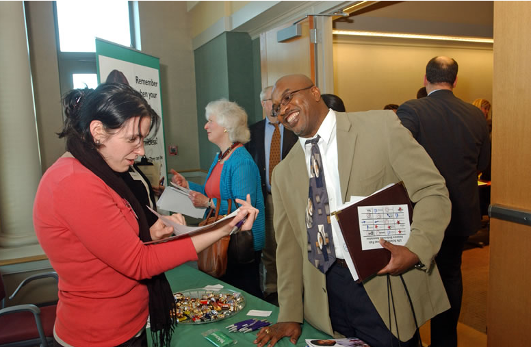 At a BioScience Career Fair of yore.
