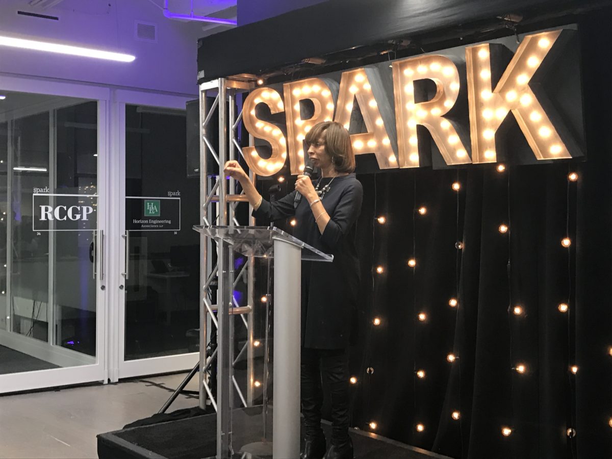 Mayor Catherine Pugh speaks at Spark Baltimore.