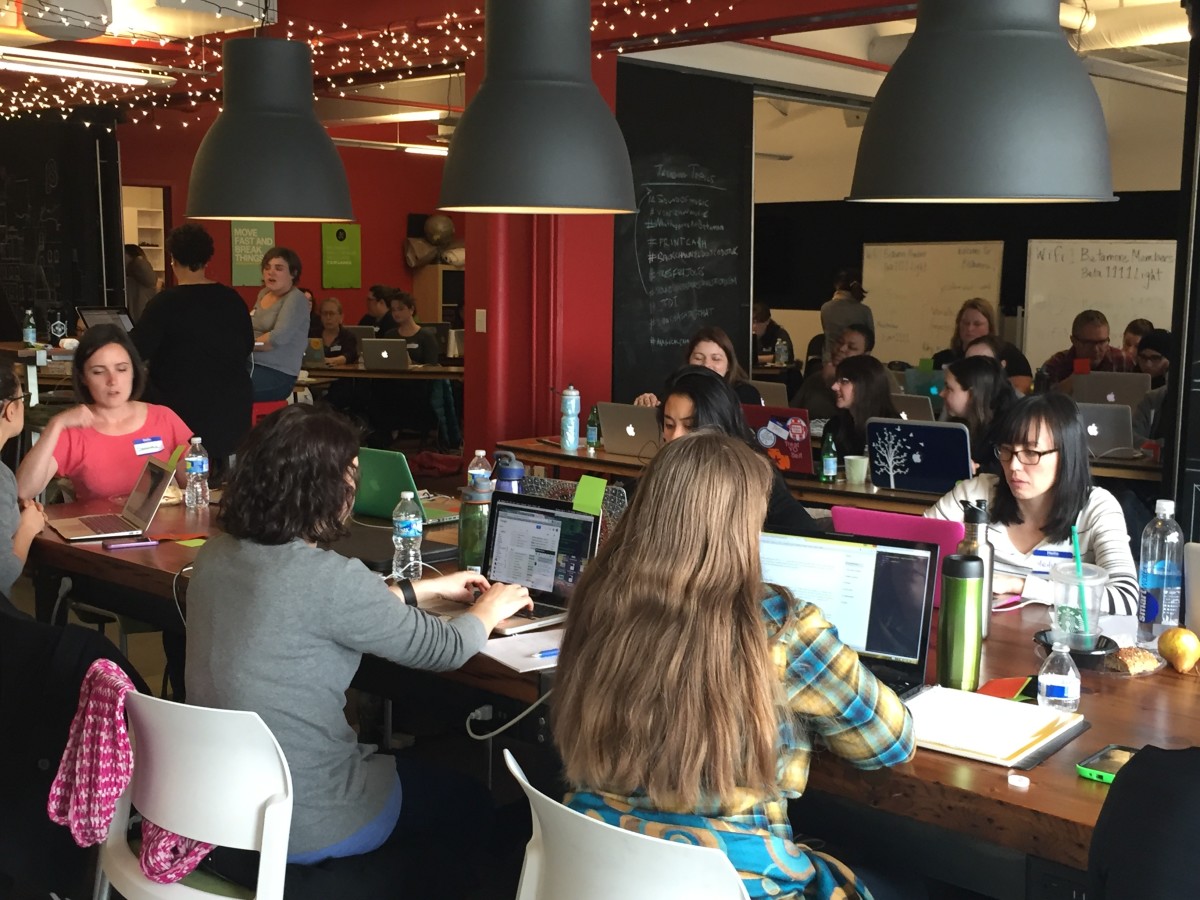 At the Bmore on Rails Workshop for Women in 2016.