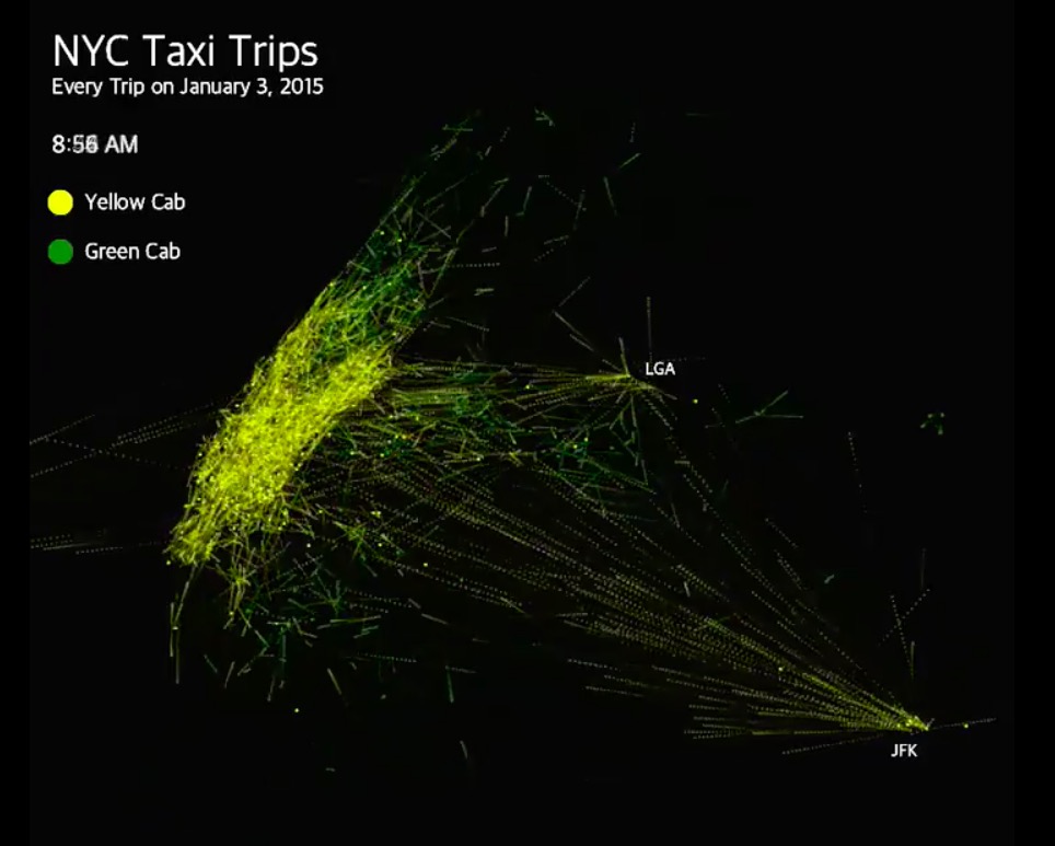 Will Geary's "NYC Taxi Trips" map.