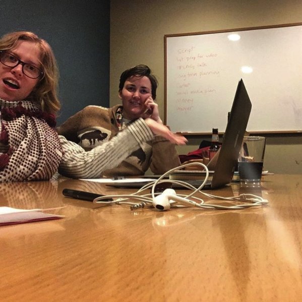 QSpaces founders Nic Anthony (left) and Catherine Hoffman.