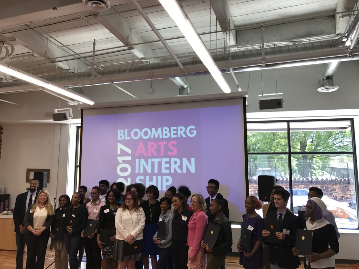 The Bloomberg Arts interns.
