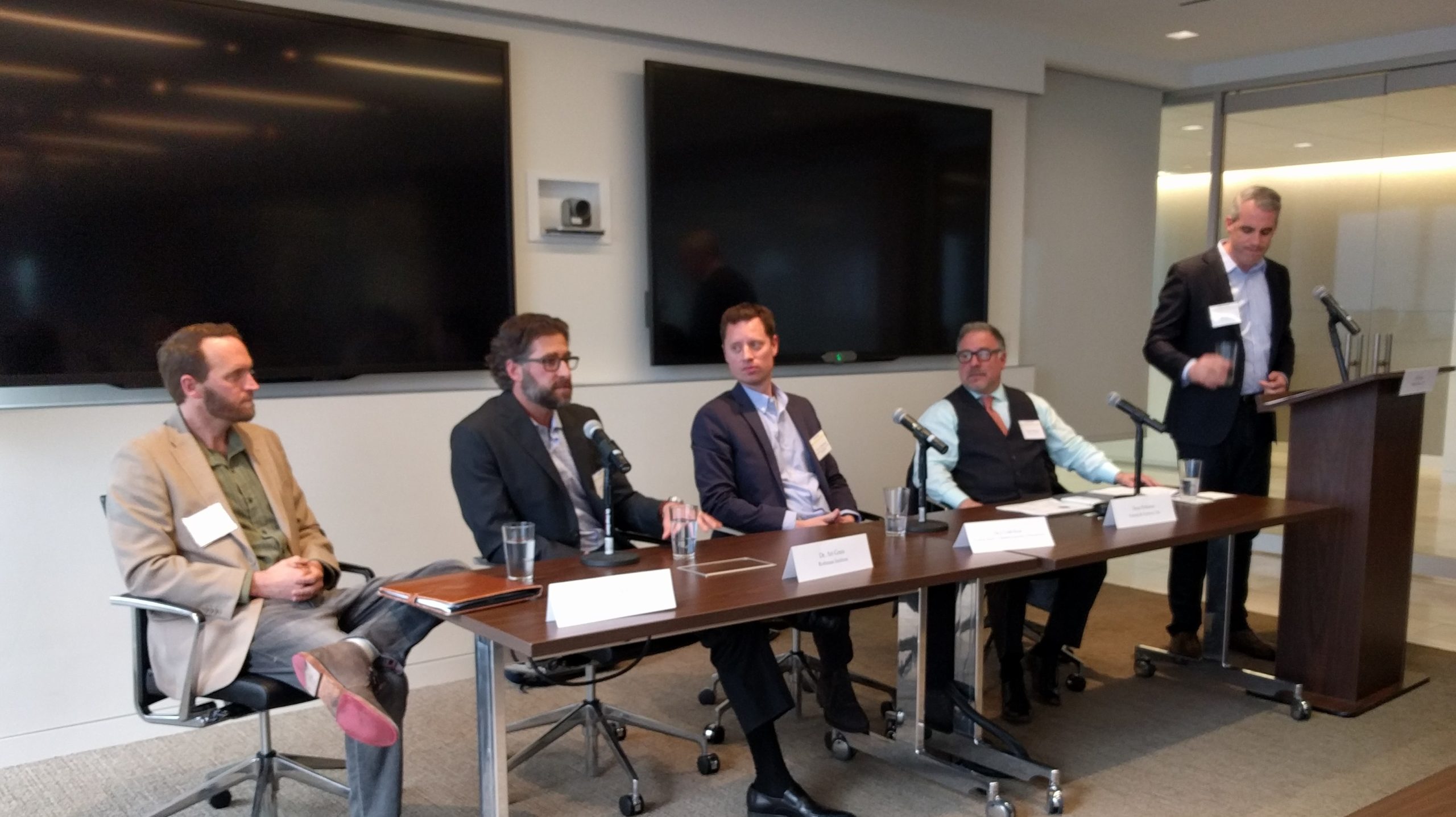 Alongside a panel of industry professionals, Dr. Ari C. Geis (check name) speaks to medical cannabis in Pennsylvania to a crowd of over 100 attendees.