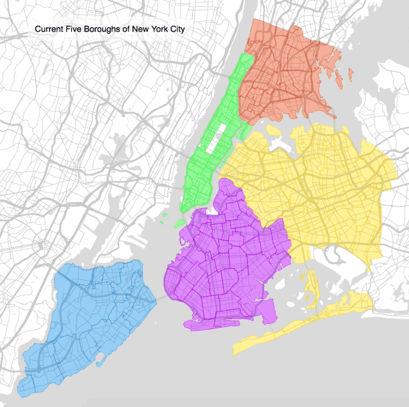Topos's new five boroughs.