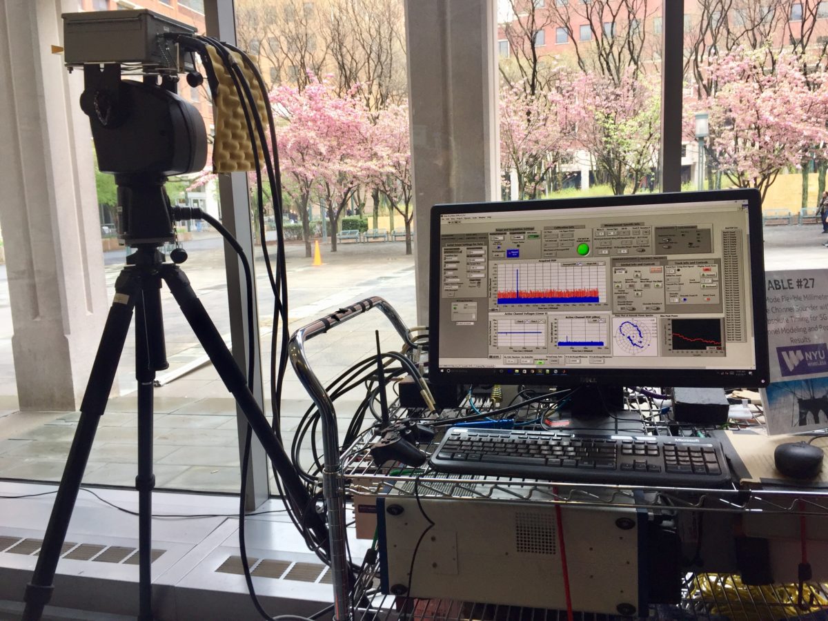 A machine built at NYU Tandon measuring the strength of 5G signals.