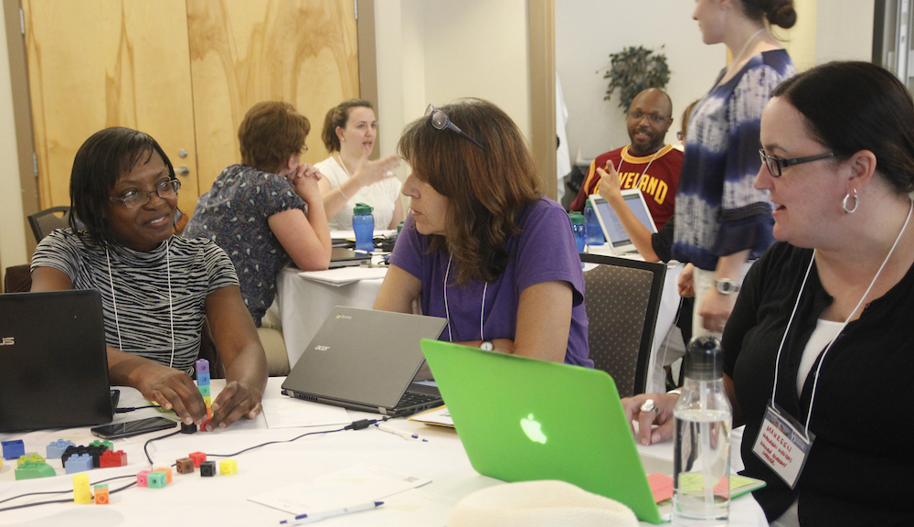 Teachers participate in a Partner4CS workshop.
