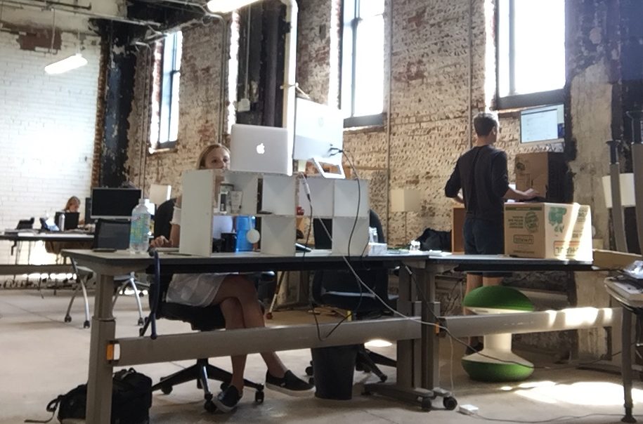 At the new Center City offices of Compass.