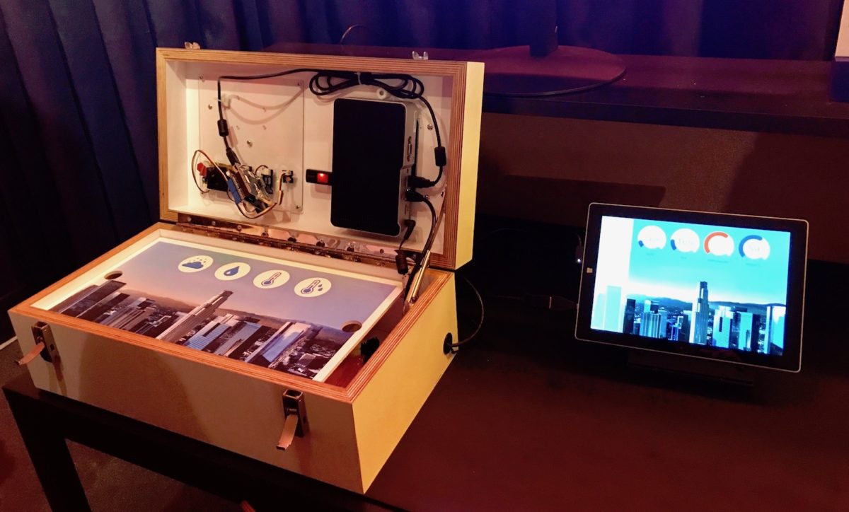 Intel's IoT platform, on display at New Lab's innovation workshop. (Photo by April Joyner)