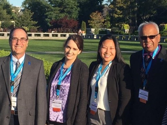 The four authors of the study when the students presented their initial work in September 2015.