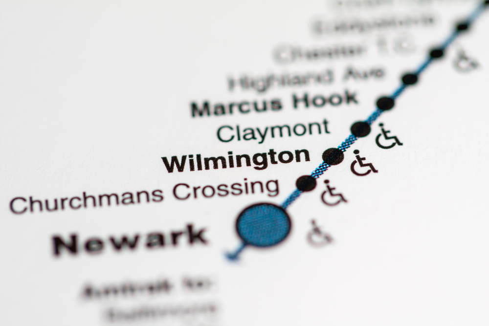 SEPTA map of Wilmington line
